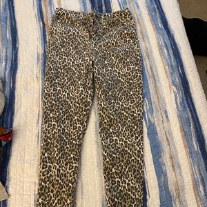 Leopard jeans stretchy